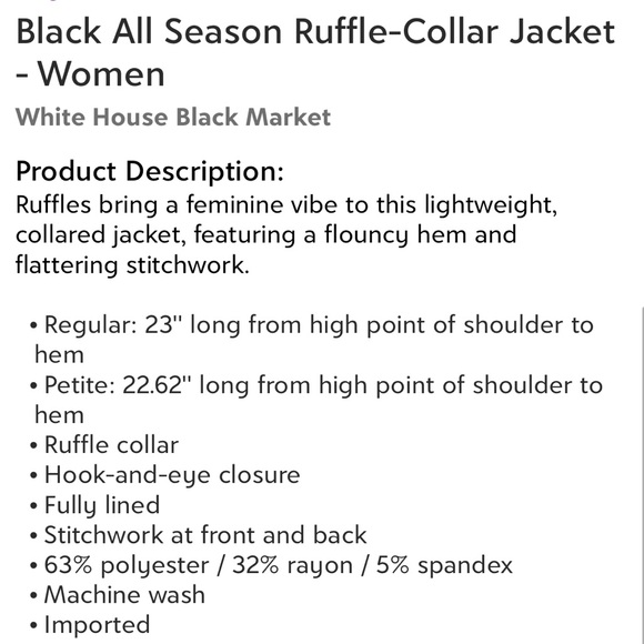 Fitted Ruffle Collar Blazer Jacket - Picture 7 of 11